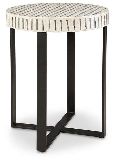Crewridge - Black / Cream - Accent Table.