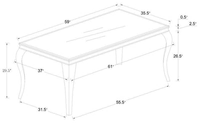 Carone - Rectangular Glass Top Dining Table - Dining Tables - Grand Furniture GA