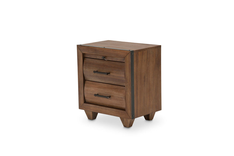 Brooklyn Walk - 2-Drawer Nightstand - Burnt Umber.