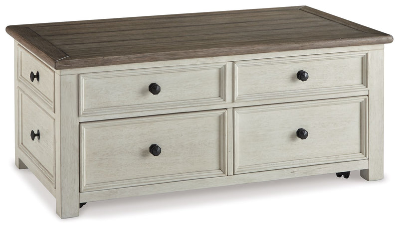 Bolanburg - White / Brown / Beige - Lift Top Cocktail Table.