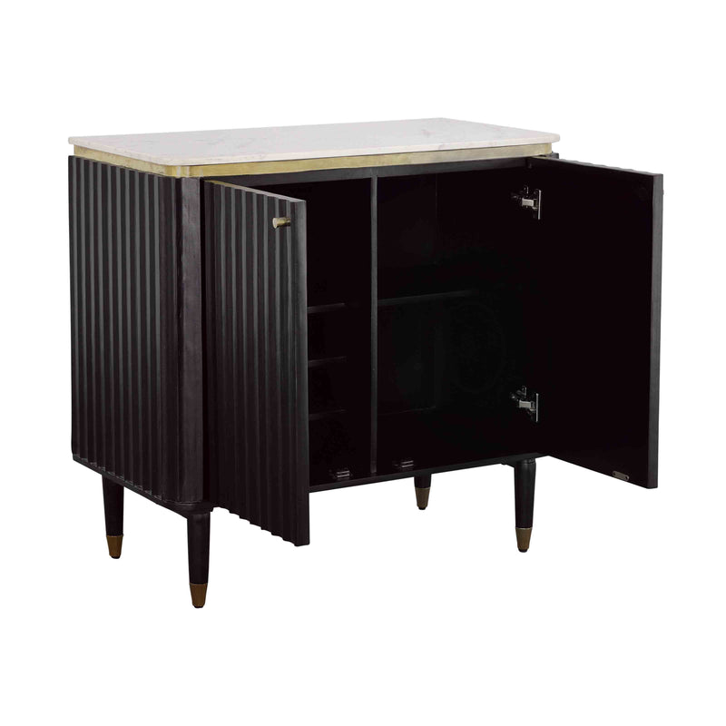 Carlyle - Two Door Bar Cabinet - Black & Gold.