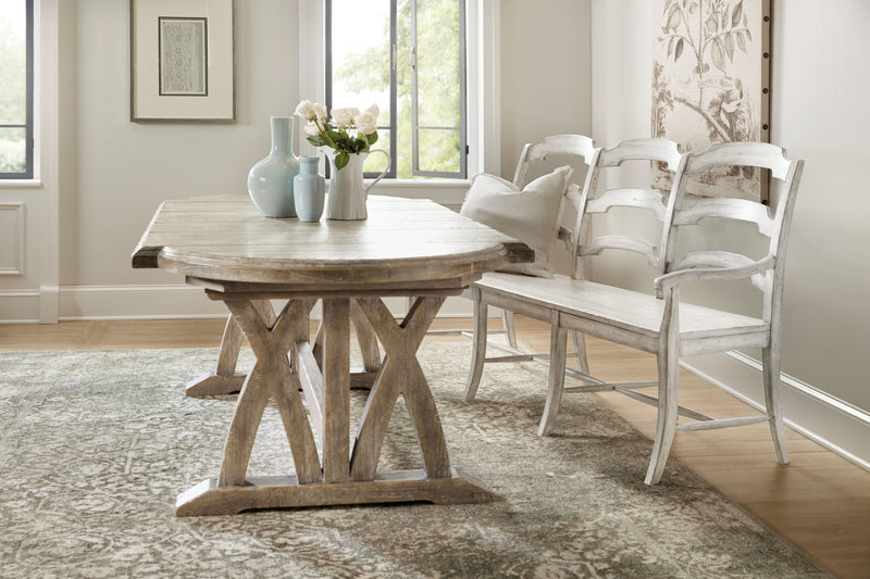 Boheme - Colibri 88" Trestle Dining Table With 1-20" Leaf.