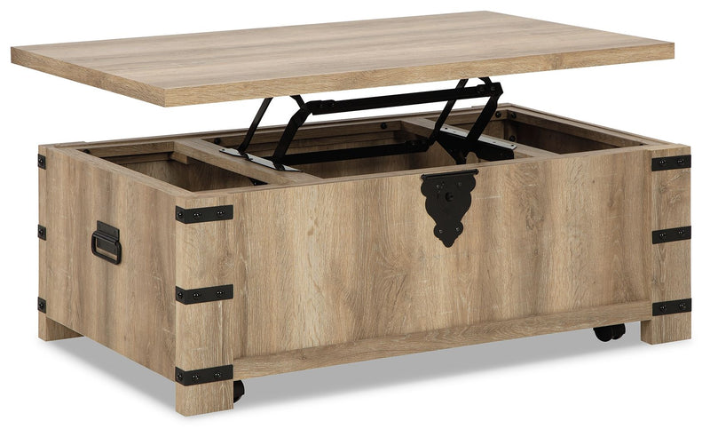 Calaboro - Light Brown - Lift Top Cocktail Table.