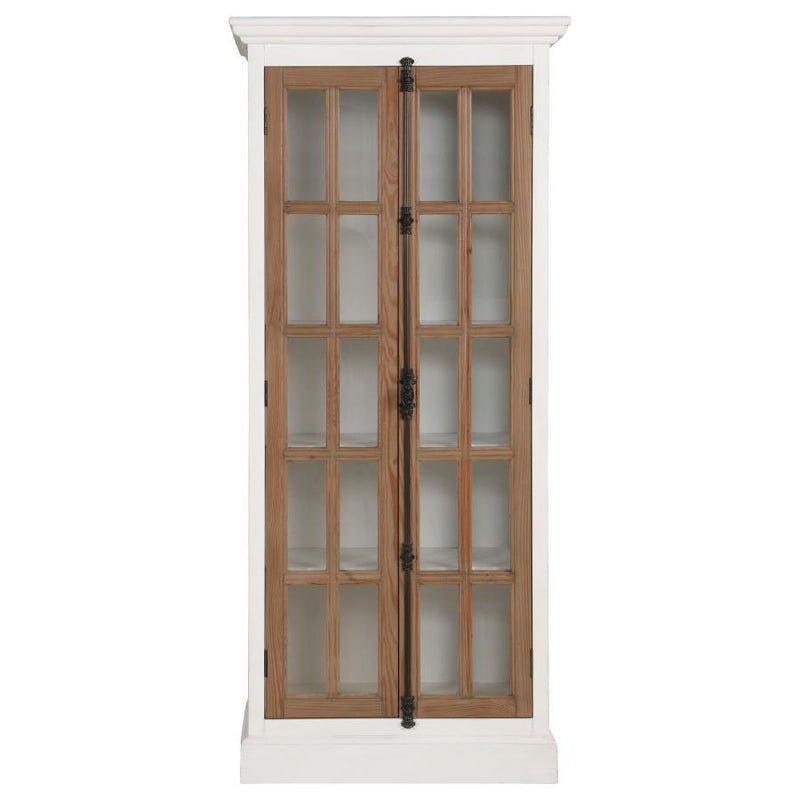 Tammi - 2-Door Tall Cabinet - Antique White And Brown - Grand Furniture GA