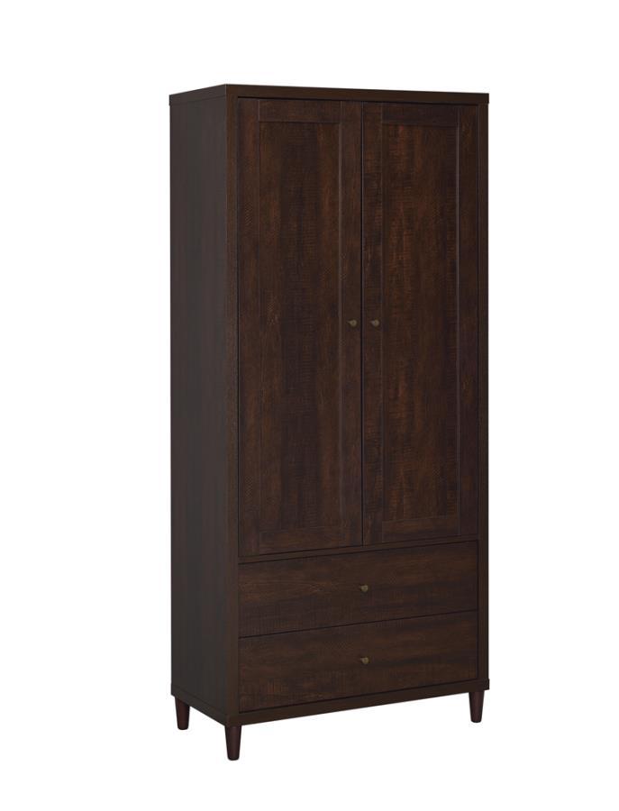 Wadeline - 2-Door Tall Accent Cabinet - Rustic Tobacco.