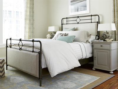 Curated - Upholstered Metal Bed