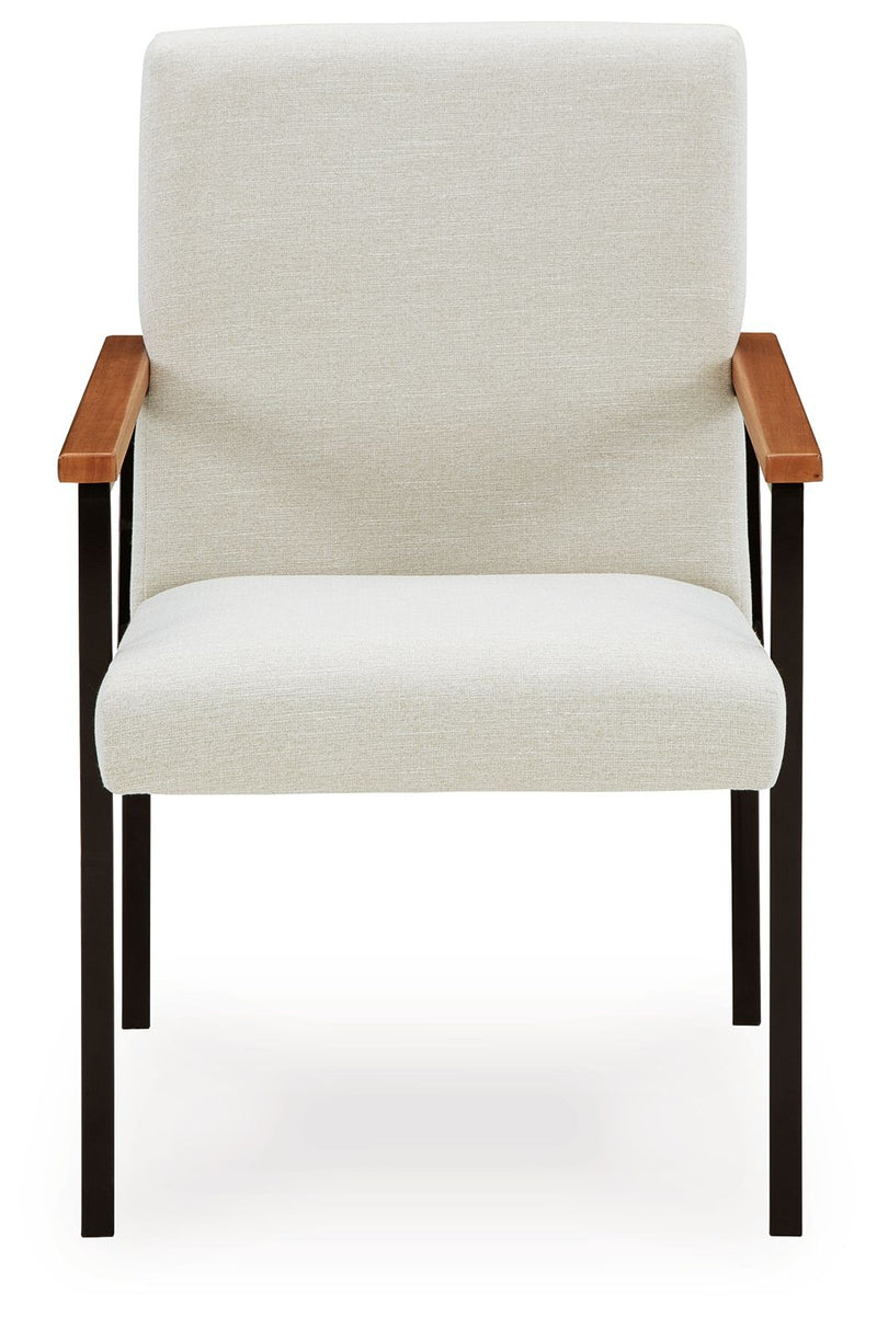 Dressonni - Brown - Dining Upholstered Arm Chair (Set of 2)