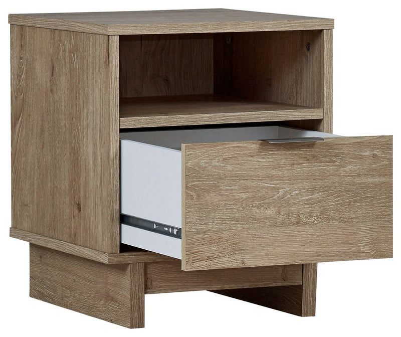 Oliah - Beige - One Drawer Night Stand - 20&