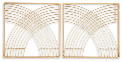 Dalkins - Gold Finish - Wall Decor Set (Set of 2).