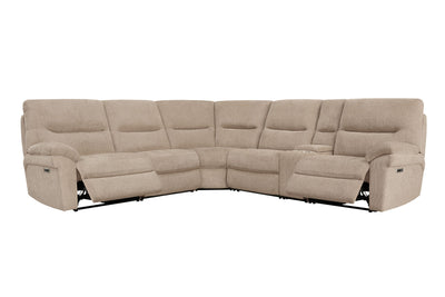 Bryant - 6 Piece Modular Power Reclining Sectional with Power Headrests and Entertainment Console