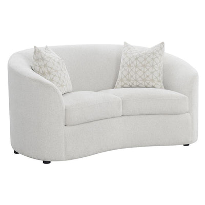 Rainn - Upholstered Tight Back Loveseat - Latte - Grand Furniture GA