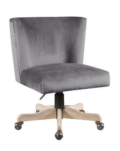 Cliasca - Office Chair - Gray Velvet - Grand Furniture GA