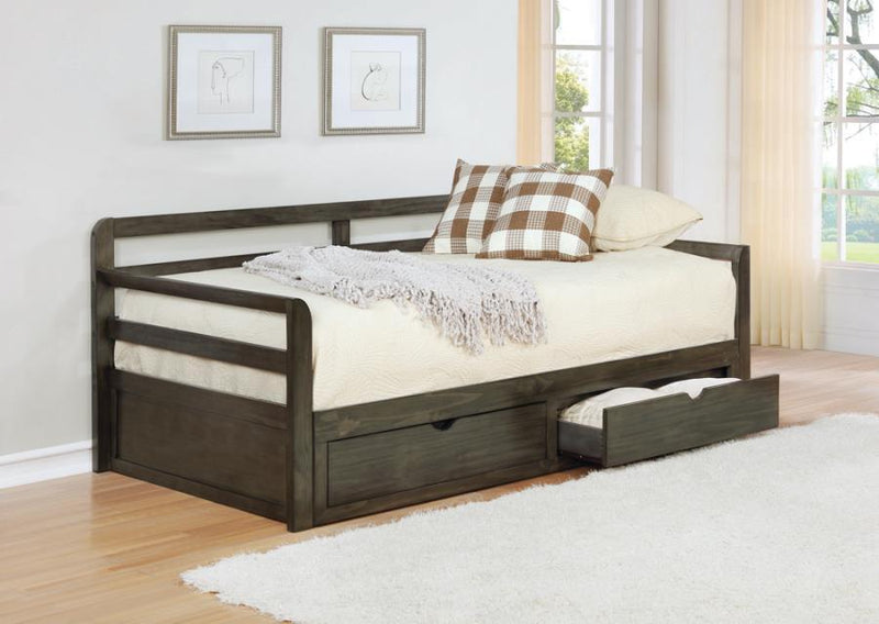 Sorrento - 2-Drawer Twin Daybed With Extension Trundle - Gray - Grand Furniture GA