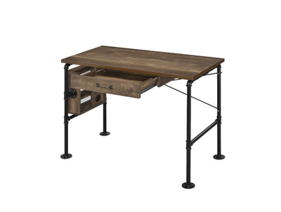 Endang - Writing Desk - Weathered Oak & Black Finish - Grand Furniture GA