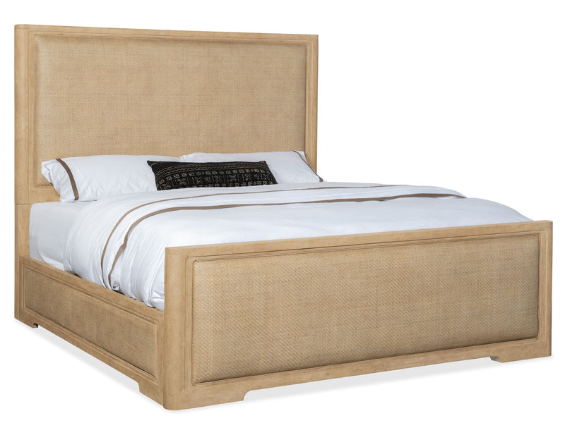 Retreat - California King Cane Panel Bed - Beige