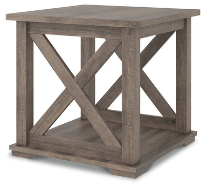 Arlenbry - Gray - Square End Table.