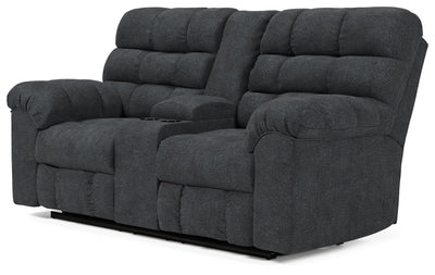 Wilhurst - Marine - Double Rec Loveseat W/Console.