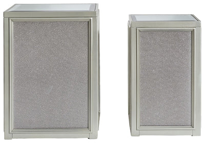 Traleena - Silver Finish - Nesting End Tables (Set of 2).