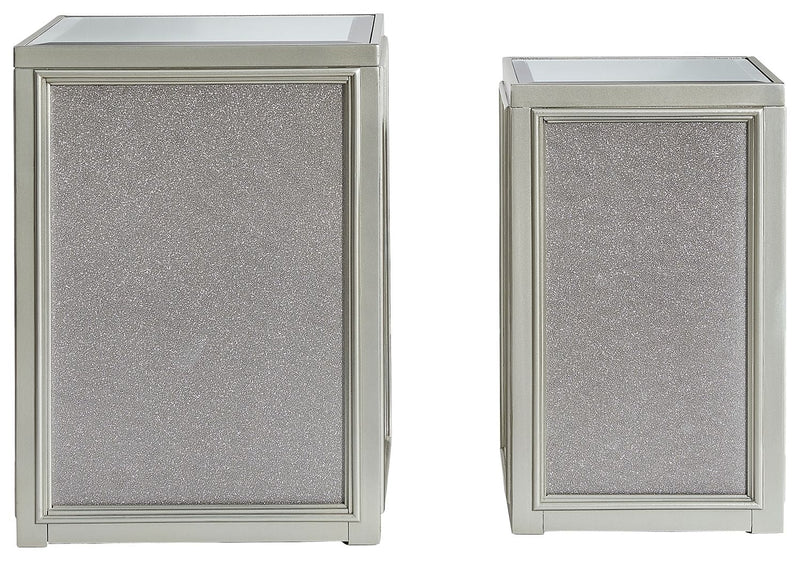 Traleena - Silver Finish - Nesting End Tables (Set of 2).