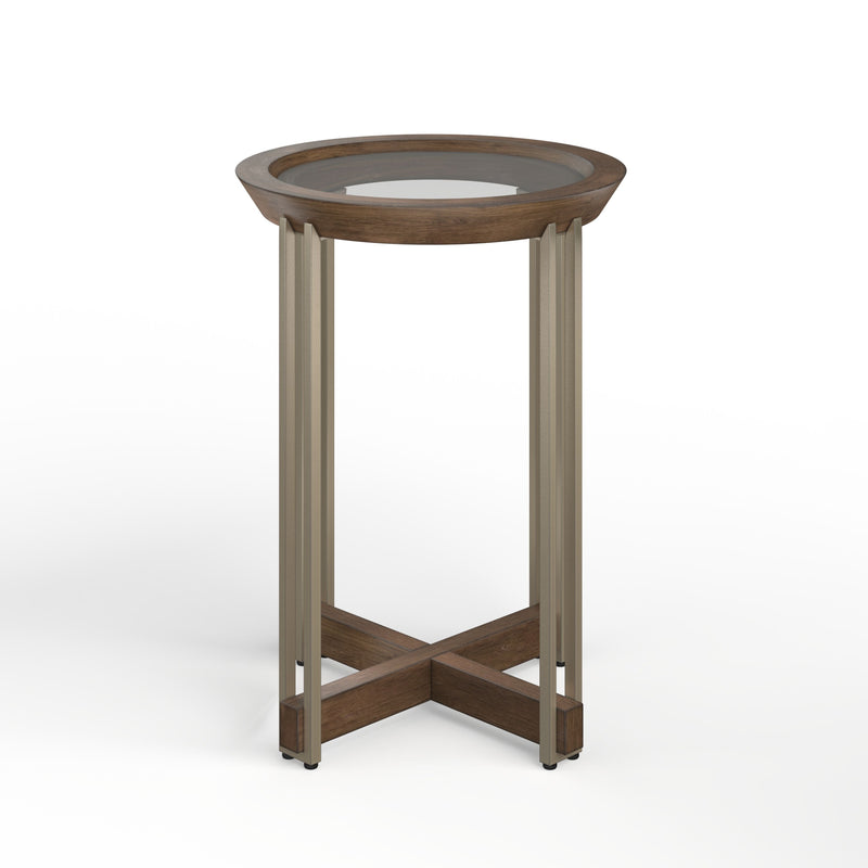 Elora - Round Accent Table - Walnut.