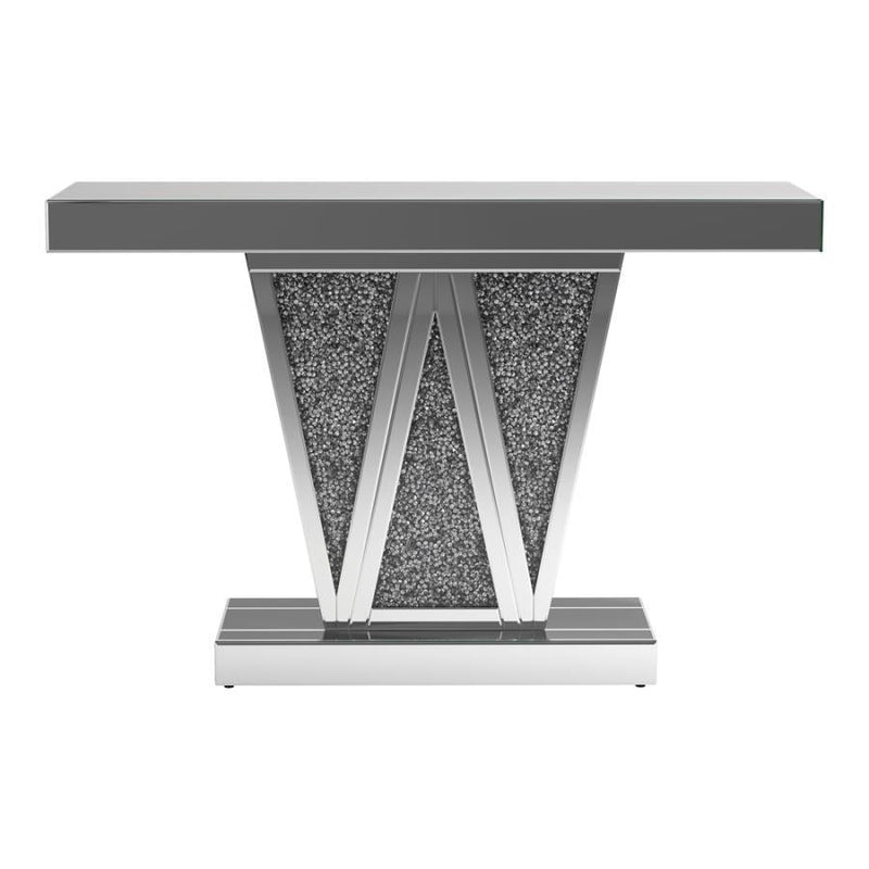 Crocus - Rectangular Console Table - Silver.