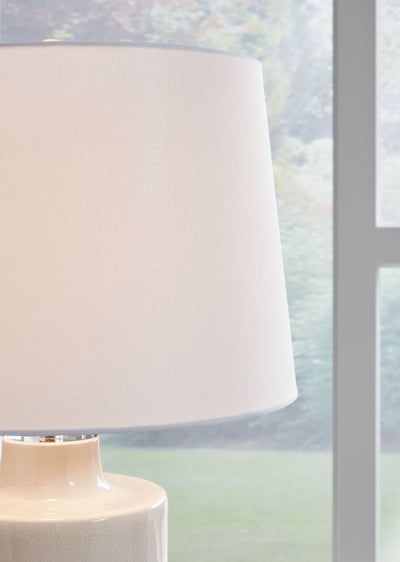 Cylener - Off White - Ceramic Table Lamp.