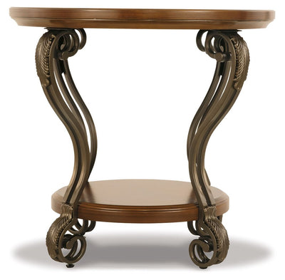 Nestor - Medium Brown - Round End Table