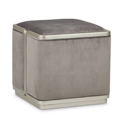 Linea - Ottoman - Gray Pearl/SilverMist