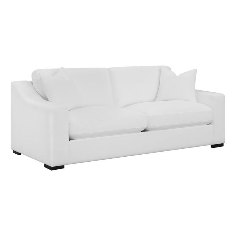 Ashlyn - Upholstered Sloped Arms Sofa - White - Grand Furniture GA