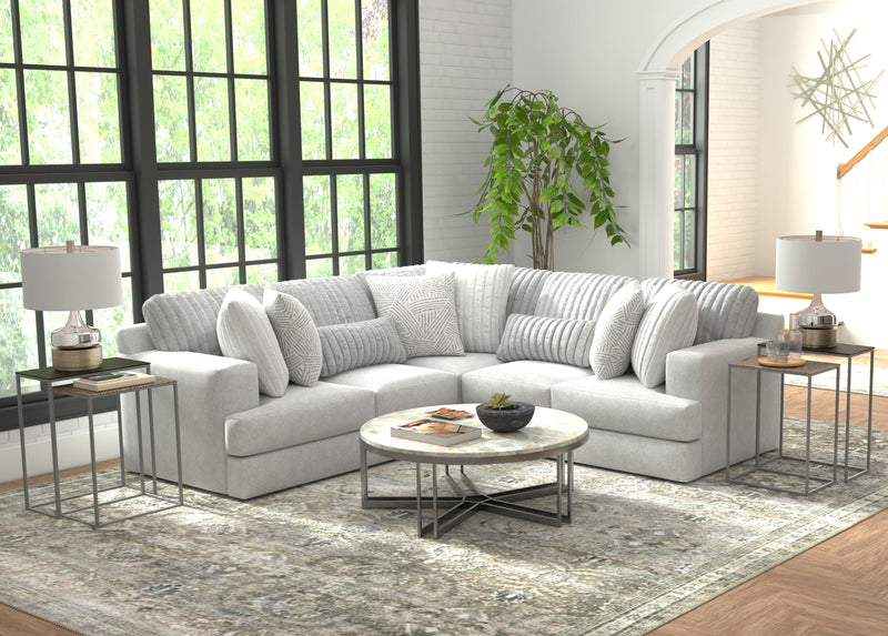 Logan - 2 Piece Upholstered Sectional With Comfort Coil Seating And 8 Accent Pillows Included - Moonstruck