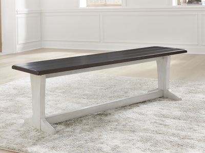 Darborn - Gray / Brown - Large Dining Room Bench.