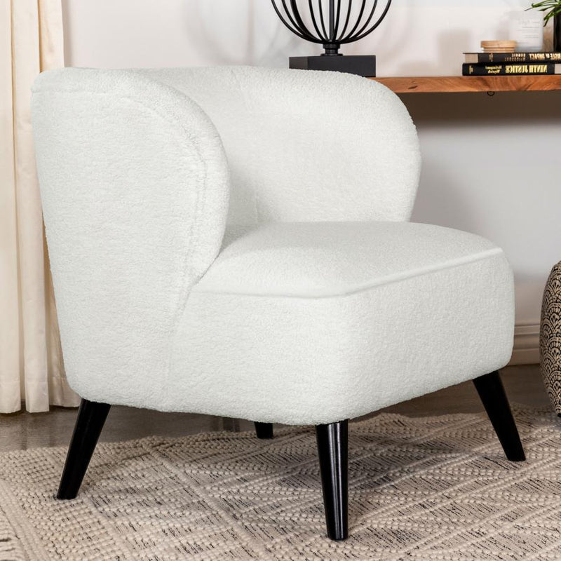 Alonzo - Upholstered Track Arms Accent Chair - Natural.