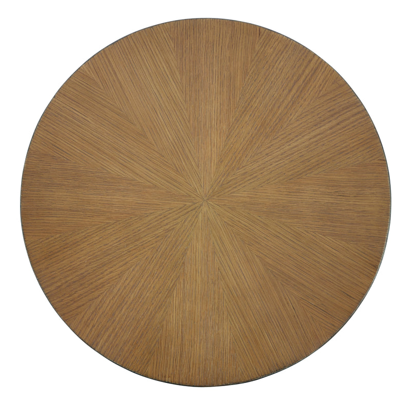 Fridley - Brown / Black - Round End Table.