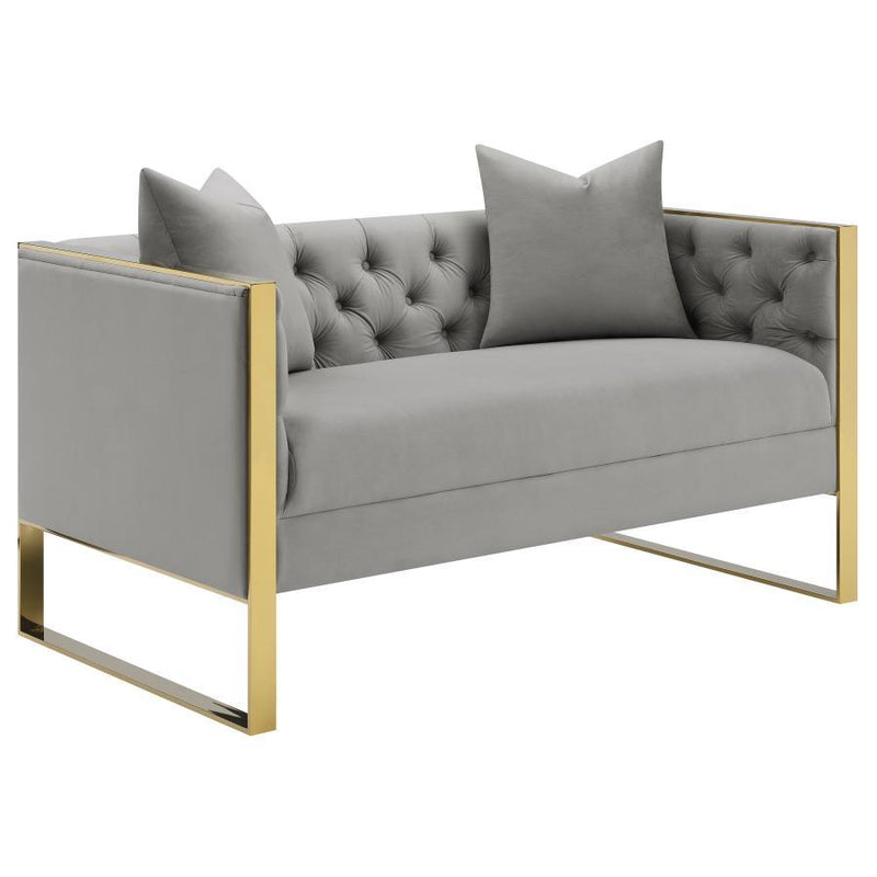 Eastbrook - Tufted Back Loveseat - Grey.