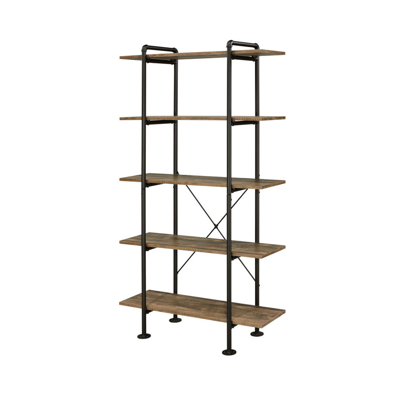 Nefo - Bookshelf - Rustic Oak & Black Finish