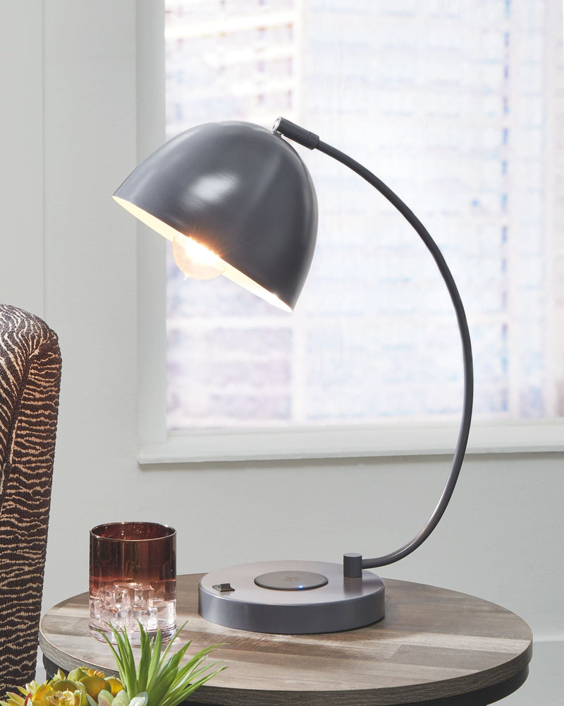 Austbeck - Gray - Metal Desk Lamp.