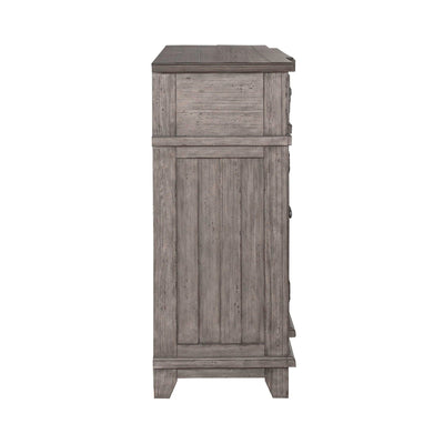 River Place - Breakfront Server - Medium Gray