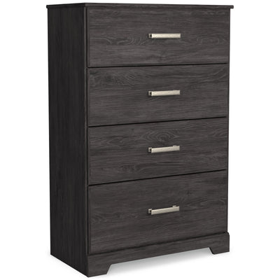 Belachime - Black - Four Drawer Chest.