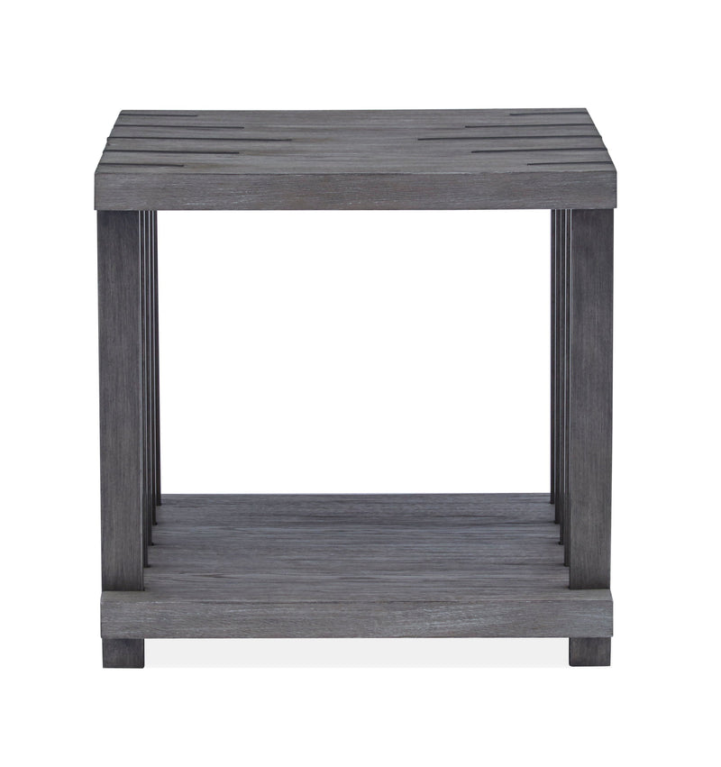 Eldridge - Rectangular End Table - Weathered Gravel.