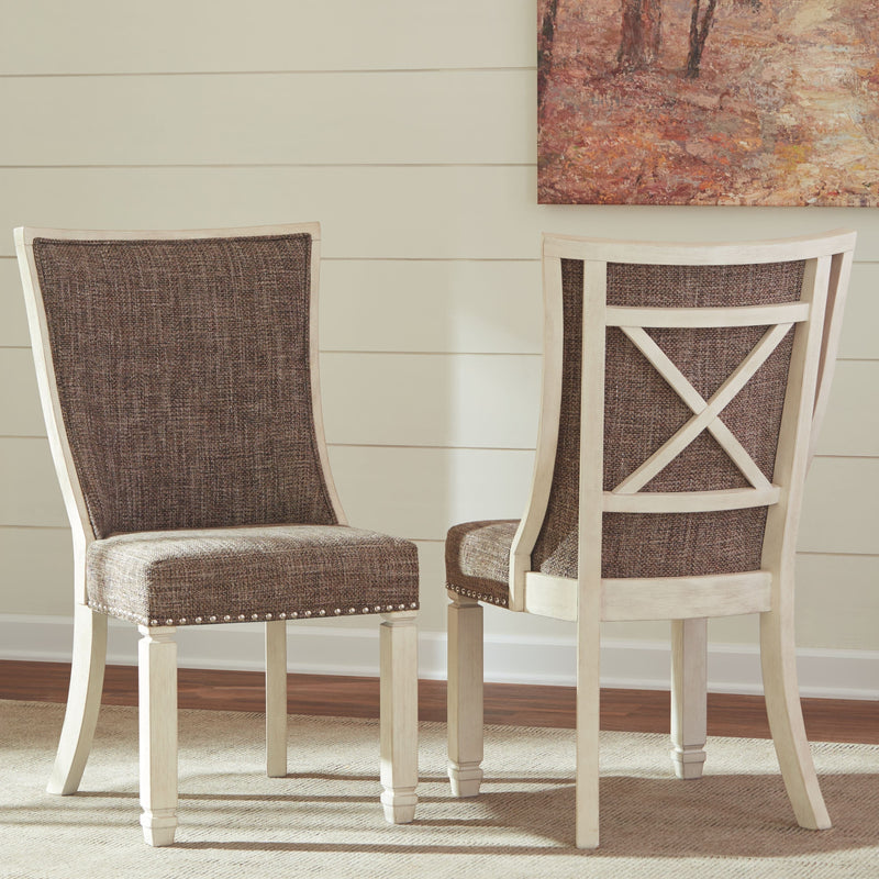 Bolanburg - Brown / Beige - Dining Uph Side Chair (Set of 2) - Lattice Back.