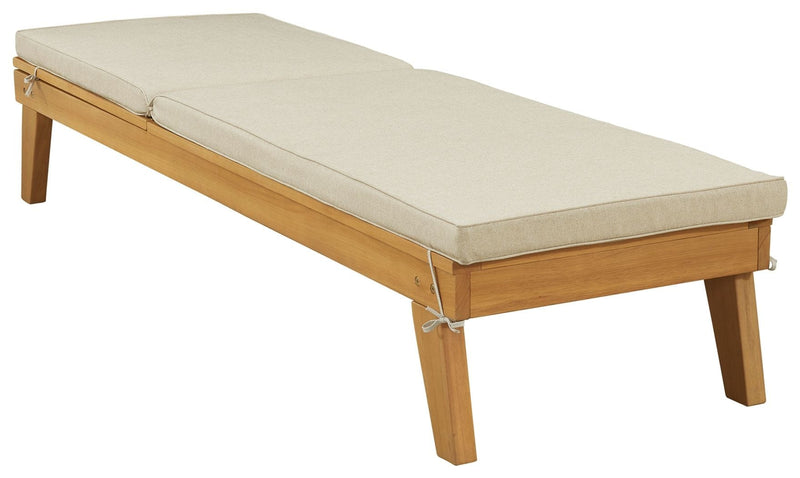 Byron - Light Brown - Chaise Lounge With Cushion.