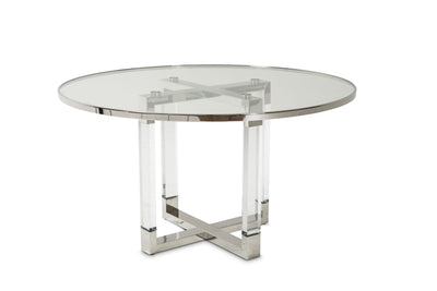 State St. - Round Dining Table - Stainless Steel.