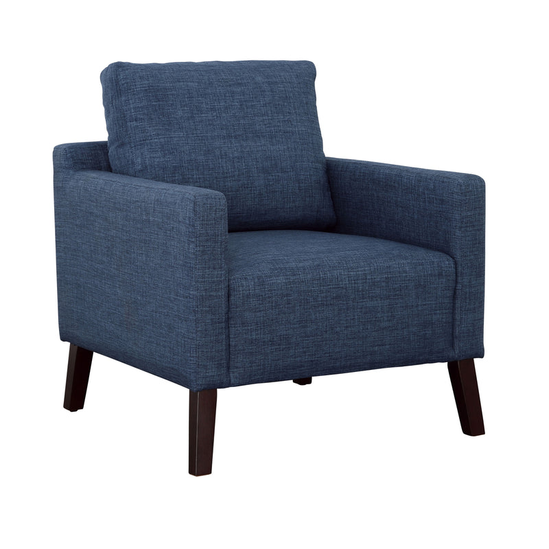 Nashville - Accent Chair - Blue & Espresso