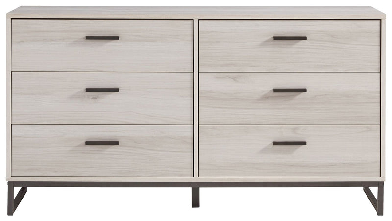 Socalle - Light Natural - Six Drawer Dresser - Vinyl-Wrapped.