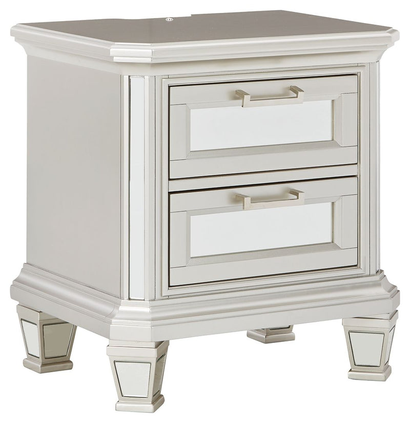 Lindenfield - Silver - Two Drawer Night Stand