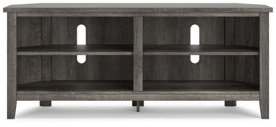 Arlenbry - Gray - Medium Corner TV Stand.