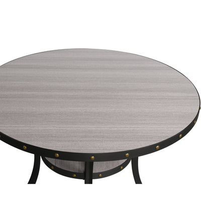 Crispin - Round Bar Table - Gray - Wood