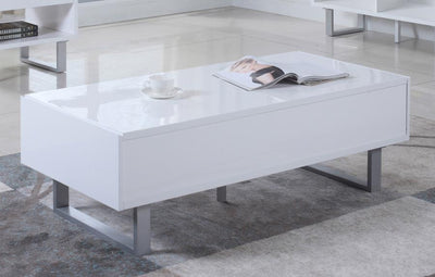 Atchison - 2-Drawer Coffee Table - High Glossy White.