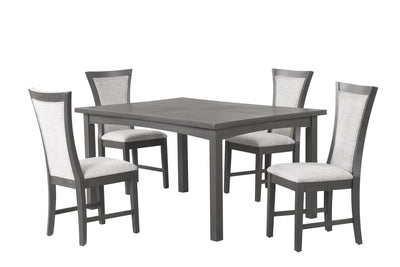 Flair - 5 Piece Dining Set (Table & 4 Chairs) - Gray