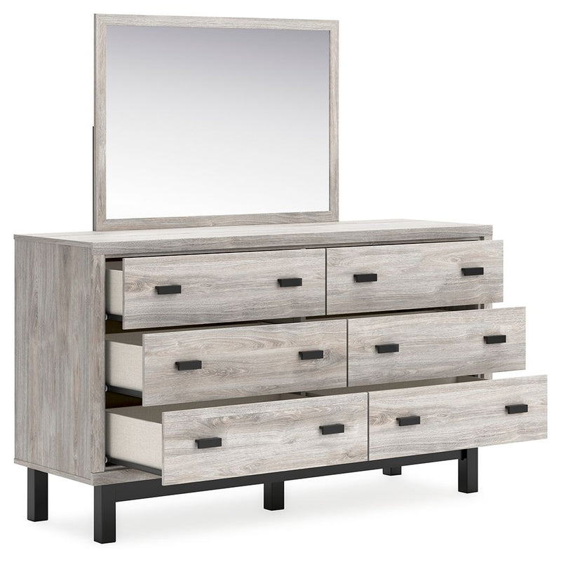 Vessalli - Gray - Dresser And Mirror.